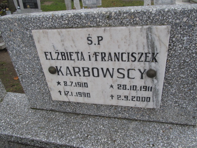 Grób Franciszek Karbowski